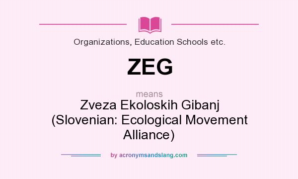 What does ZEG mean? It stands for Zveza Ekoloskih Gibanj (Slovenian: Ecological Movement Alliance)
