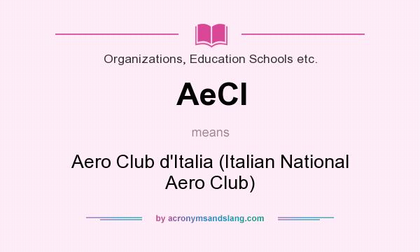What does AeCI mean? It stands for Aero Club d`Italia (Italian National Aero Club)