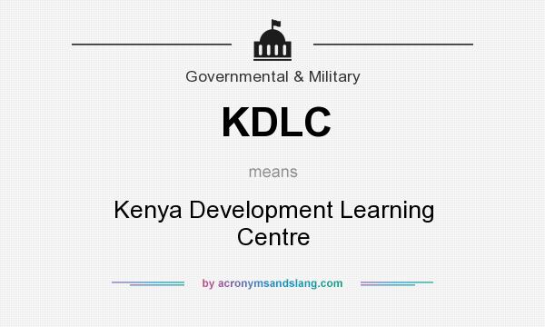 What does KDLC mean? It stands for Kenya Development Learning Centre