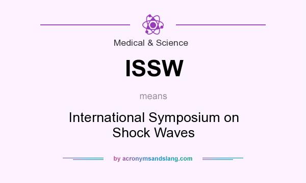 What does ISSW mean? It stands for International Symposium on Shock Waves