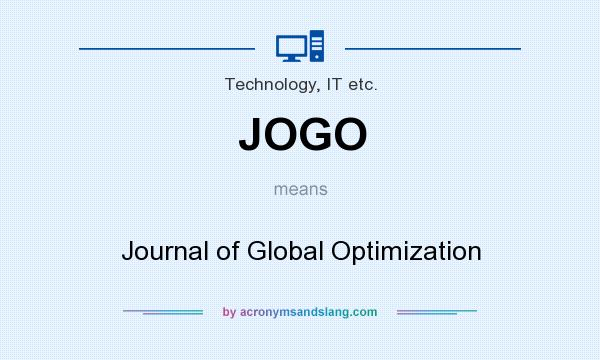 What does JOGO mean? It stands for Journal of Global Optimization