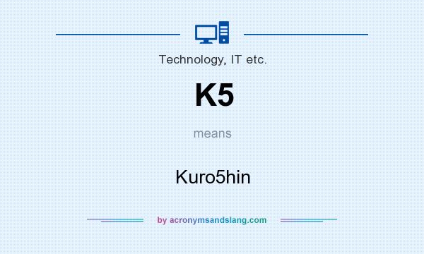 What does K5 mean? It stands for Kuro5hin