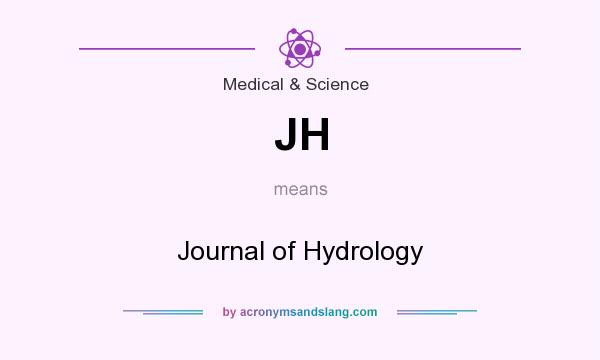 What does JH mean? It stands for Journal of Hydrology