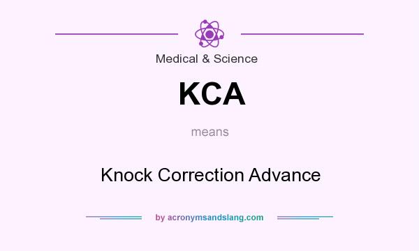 What does KCA mean? It stands for Knock Correction Advance