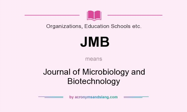 What does JMB mean? It stands for Journal of Microbiology and Biotechnology