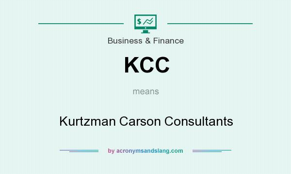 What does KCC mean? It stands for Kurtzman Carson Consultants