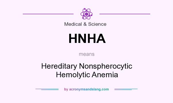 What does HNHA mean? It stands for Hereditary Nonspherocytic Hemolytic Anemia