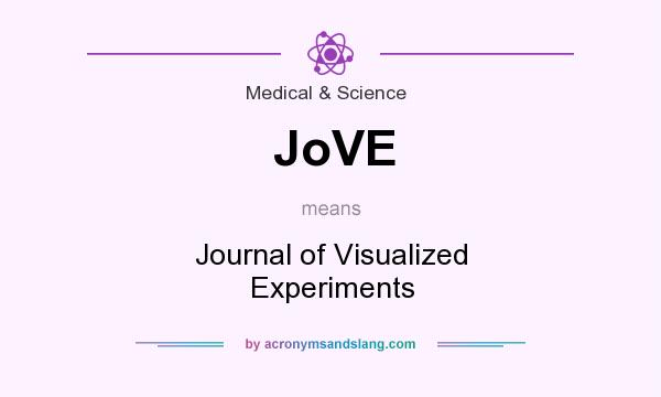 What does JoVE mean? It stands for Journal of Visualized Experiments