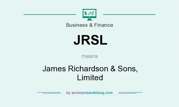 What does JRSL mean? It stands for James Richardson & Sons, Limited
