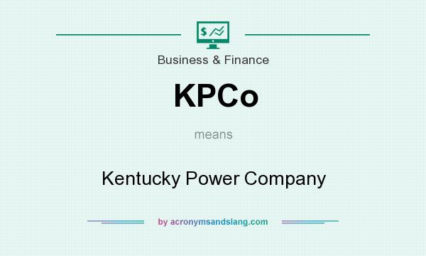 What does KPCo mean? It stands for Kentucky Power Company