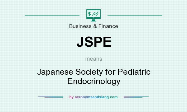What does JSPE mean? It stands for Japanese Society for Pediatric Endocrinology