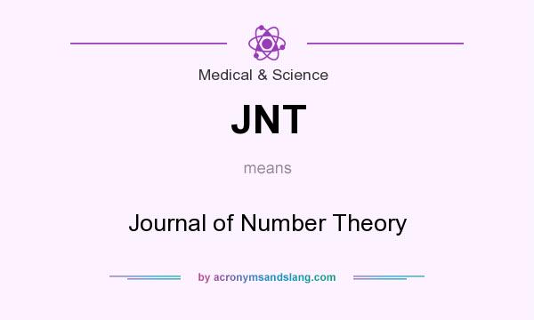 What does JNT mean? It stands for Journal of Number Theory