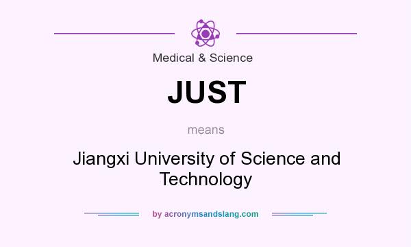 What does JUST mean? It stands for Jiangxi University of Science and Technology