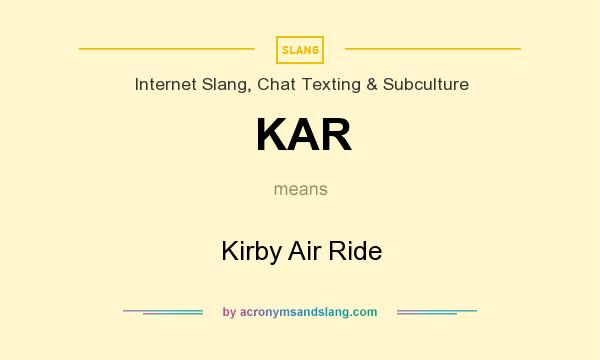 What does KAR mean? It stands for Kirby Air Ride