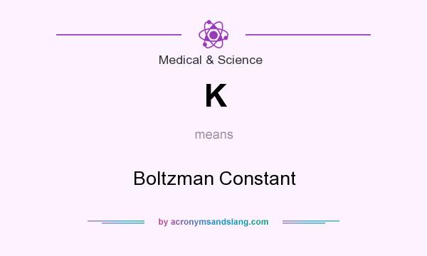 What does K mean? It stands for Boltzman Constant