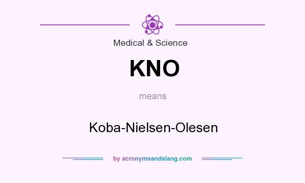 What does KNO mean? It stands for Koba-Nielsen-Olesen