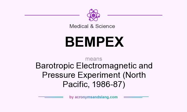 What does BEMPEX mean? It stands for Barotropic Electromagnetic and Pressure Experiment (North Pacific, 1986-87)