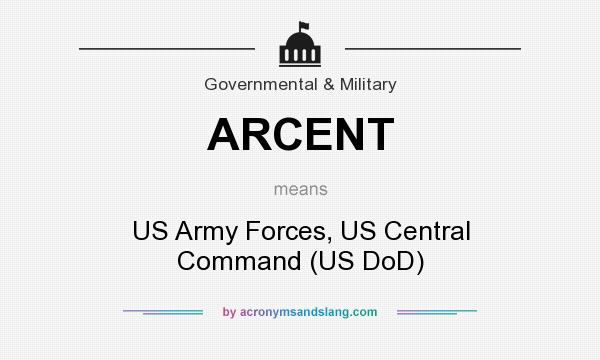 What does ARCENT mean? It stands for US Army Forces, US Central Command (US DoD)