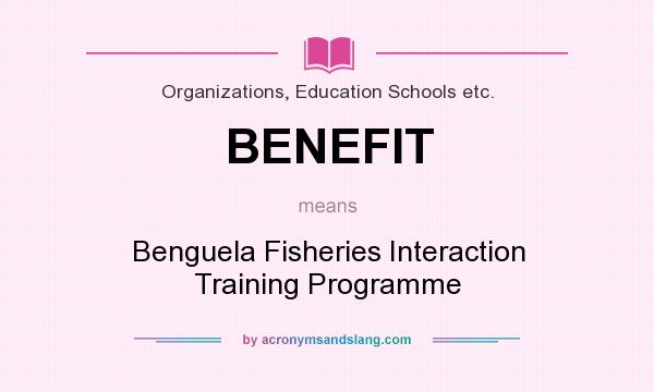 What does BENEFIT mean? It stands for Benguela Fisheries Interaction Training Programme