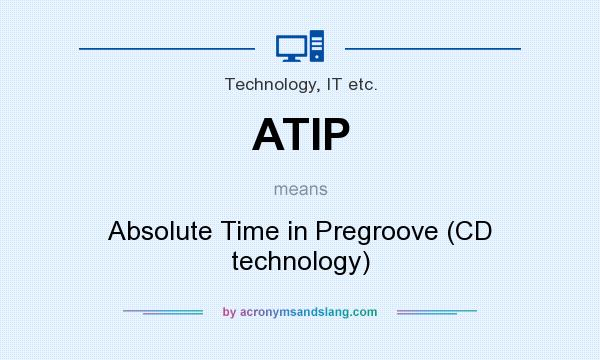 What does ATIP mean? It stands for Absolute Time in Pregroove (CD technology)