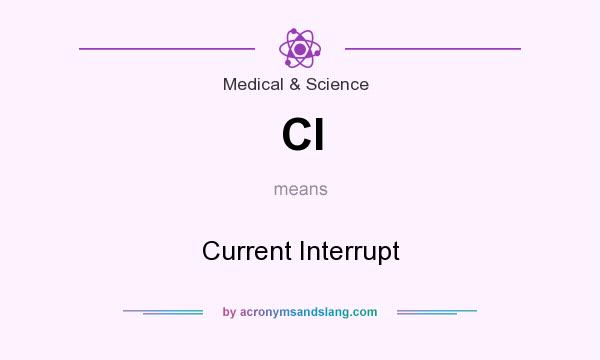 What does CI mean? It stands for Current Interrupt
