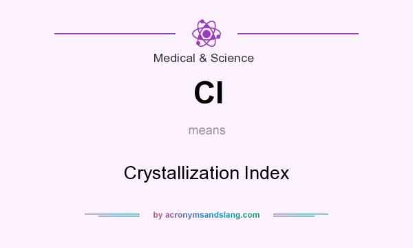 What does CI mean? It stands for Crystallization Index