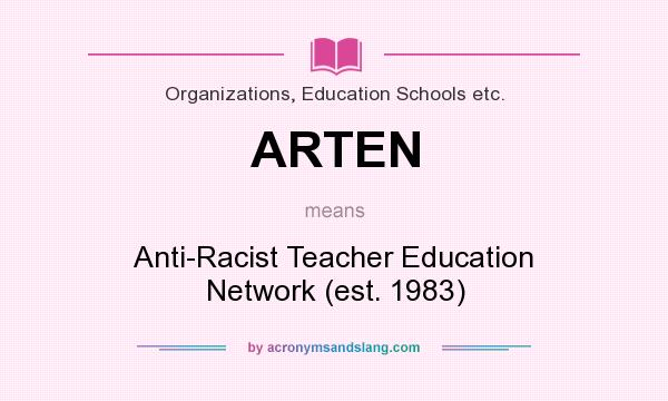 What does ARTEN mean? It stands for Anti-Racist Teacher Education Network (est. 1983)