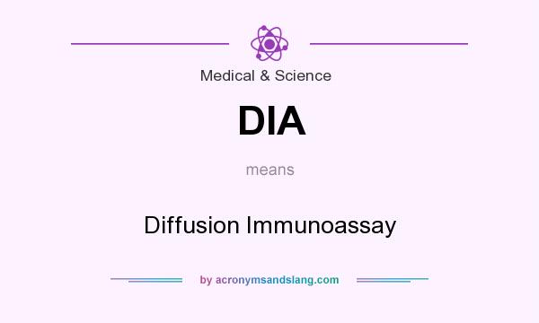 What does DIA mean? It stands for Diffusion Immunoassay