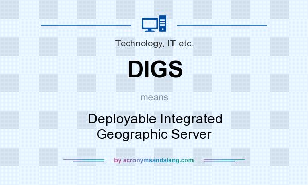What does DIGS mean? It stands for Deployable Integrated Geographic Server