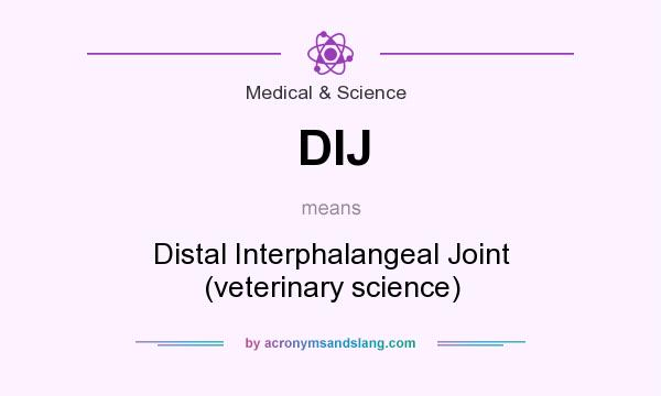 What does DIJ mean? It stands for Distal Interphalangeal Joint (veterinary science)