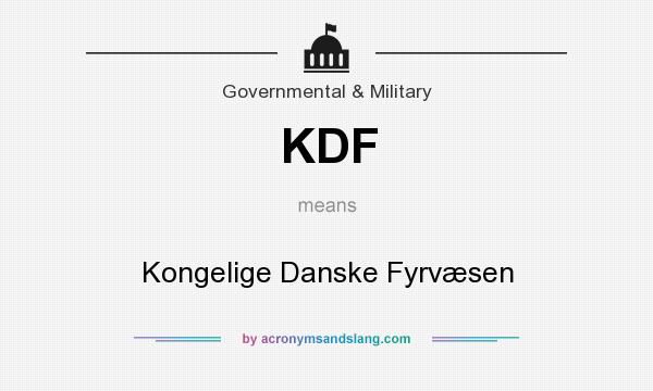 What does KDF mean? It stands for Kongelige Danske Fyrvæsen