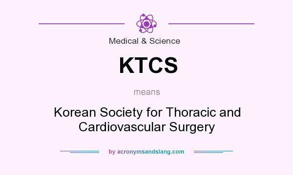 What does KTCS mean? It stands for Korean Society for Thoracic and Cardiovascular Surgery