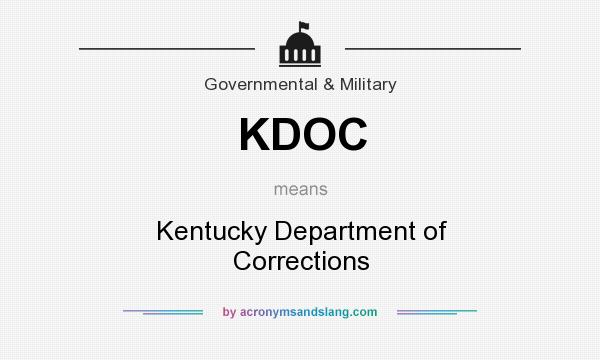 What does KDOC mean? It stands for Kentucky Department of Corrections