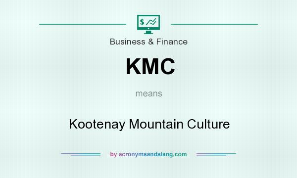What does KMC mean? It stands for Kootenay Mountain Culture