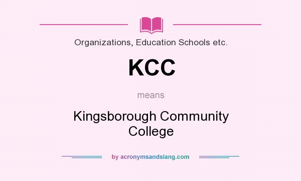 What does KCC mean? It stands for Kingsborough Community College