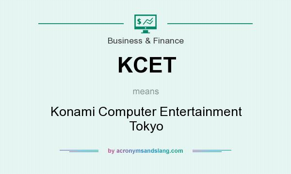 What does KCET mean? It stands for Konami Computer Entertainment Tokyo