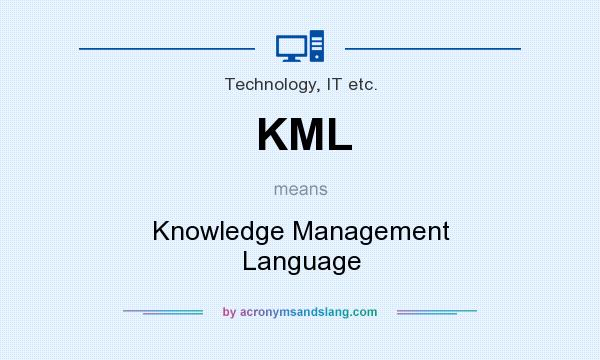 What does KML mean? It stands for Knowledge Management Language