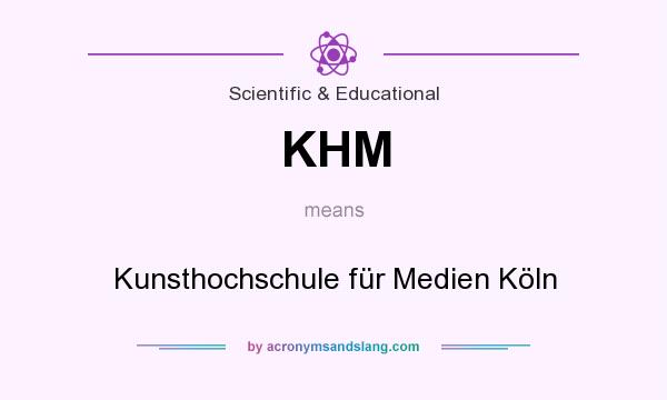 What does KHM mean? It stands for Kunsthochschule für Medien Köln