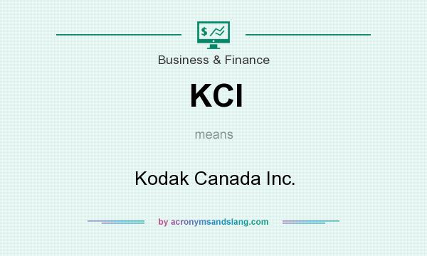 What does KCI mean? It stands for Kodak Canada Inc.