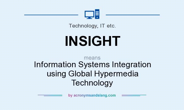 What does INSIGHT mean? It stands for Information Systems Integration using Global Hypermedia Technology