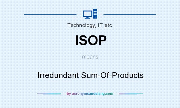 What does ISOP mean? It stands for Irredundant Sum-Of-Products
