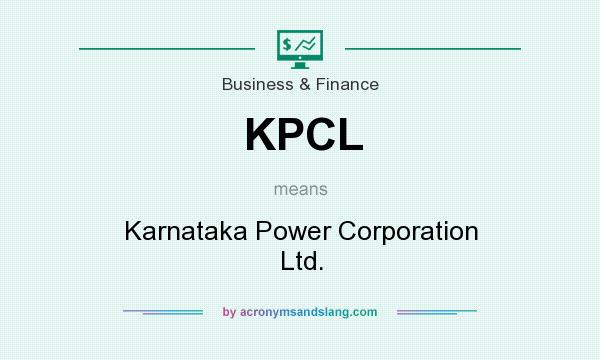 What does KPCL mean? It stands for Karnataka Power Corporation Ltd.