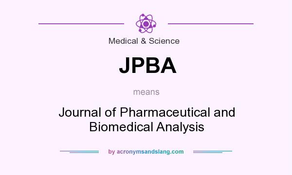 What does JPBA mean? It stands for Journal of Pharmaceutical and Biomedical Analysis