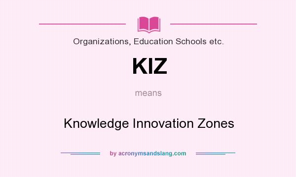 What does KIZ mean? It stands for Knowledge Innovation Zones