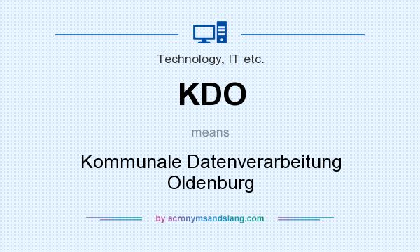 What does KDO mean? It stands for Kommunale Datenverarbeitung Oldenburg