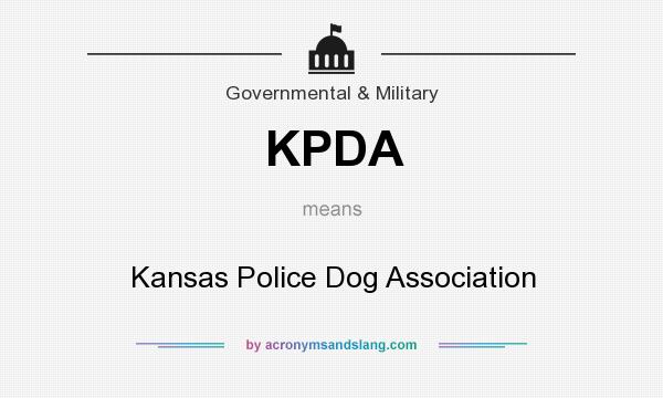 What does KPDA mean? It stands for Kansas Police Dog Association