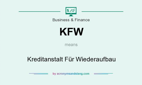 What does KFW mean? It stands for Kreditanstalt Für Wiederaufbau