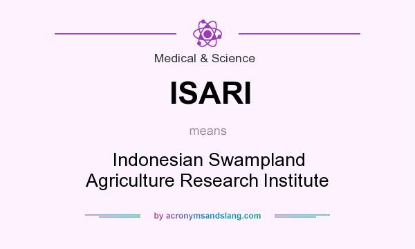 What does ISARI mean? It stands for Indonesian Swampland Agriculture Research Institute