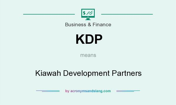 What does KDP mean? It stands for Kiawah Development Partners