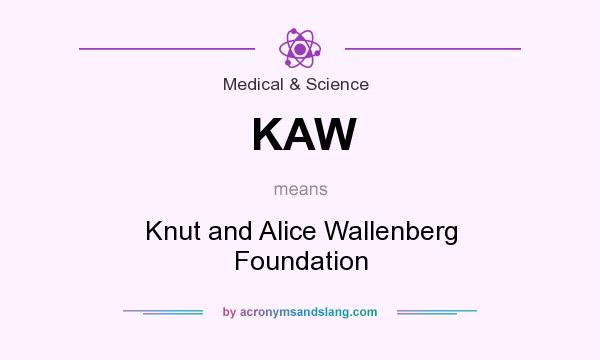 What does KAW mean? It stands for Knut and Alice Wallenberg Foundation